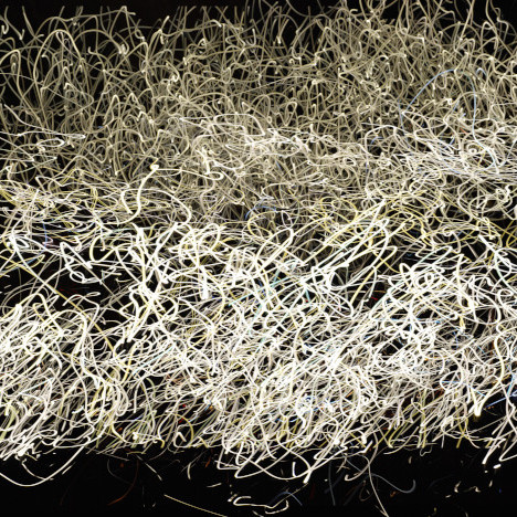 Detail of a night drawing made through physical movement